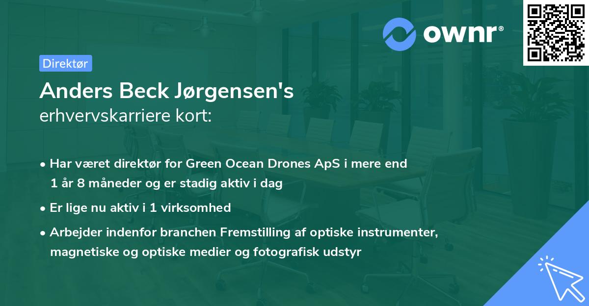 Anders Beck Jørgensen's erhvervskarriere kort