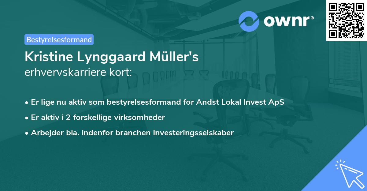 Kristine Lynggaard Müller's erhvervskarriere kort