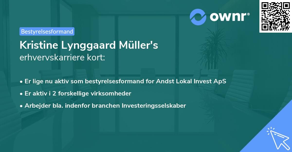 Kristine Lynggaard Müller's erhvervskarriere kort