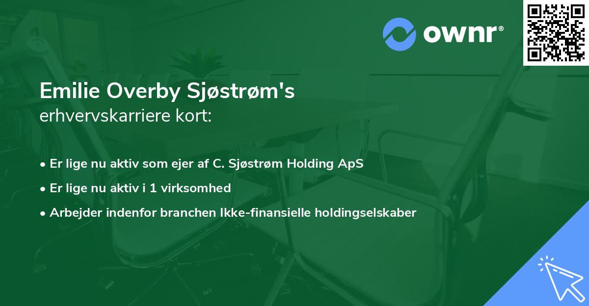 Emilie Overby Sjøstrøm's erhvervskarriere kort