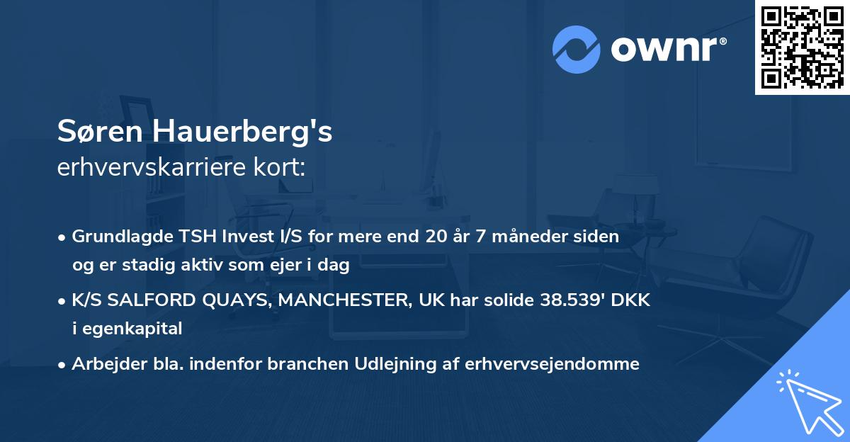 Søren Hauerberg's erhvervskarriere kort