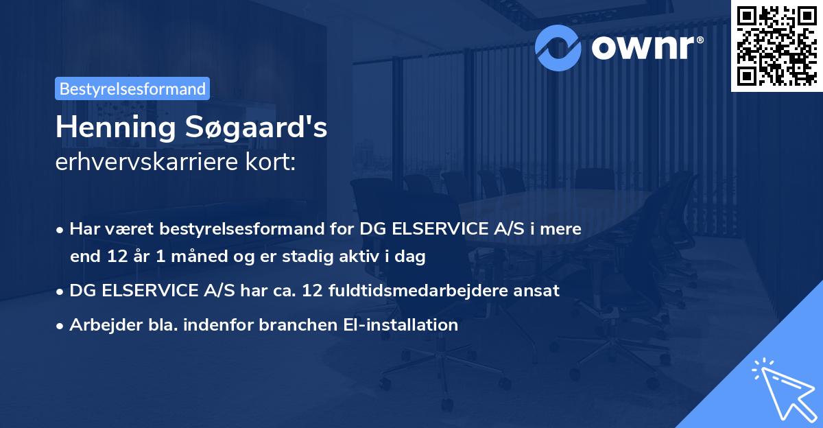 Henning Søgaard's erhvervskarriere kort