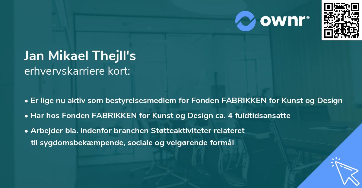 Jan Mikael Thejll's erhvervskarriere kort