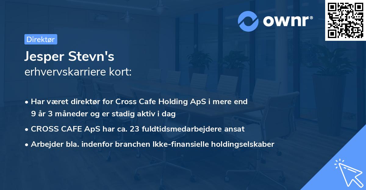 Jesper Stevn's erhvervskarriere kort