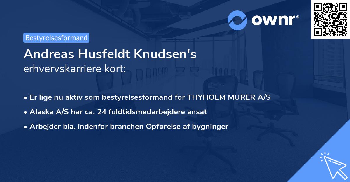 Andreas Husfeldt Knudsen's erhvervskarriere kort