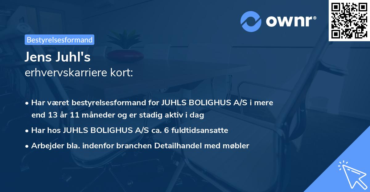 Jens Juhl's erhvervskarriere kort