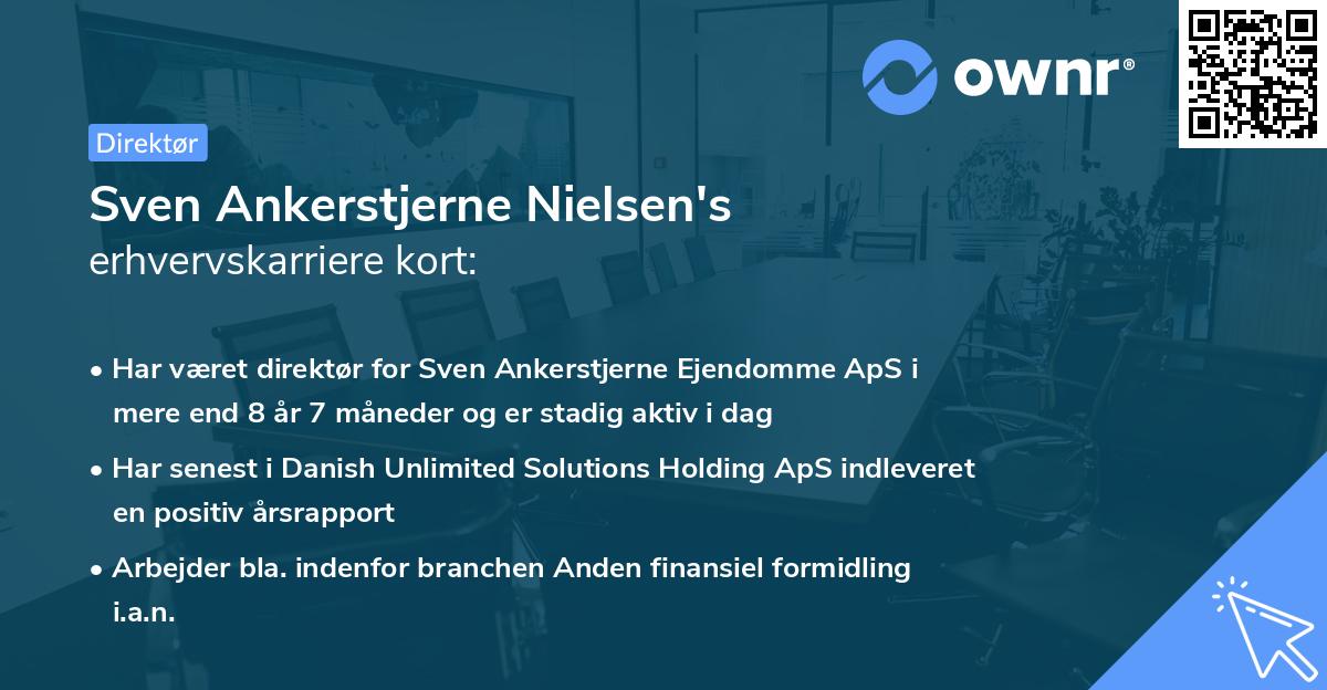 Sven Ankerstjerne Nielsen's erhvervskarriere kort