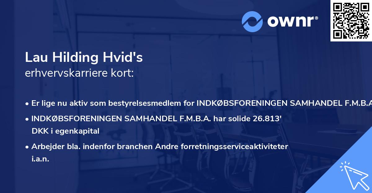 Lau Hilding Hvid's erhvervskarriere kort