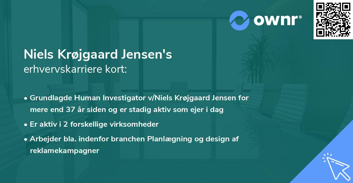 Niels Krøjgaard Jensen's erhvervskarriere kort