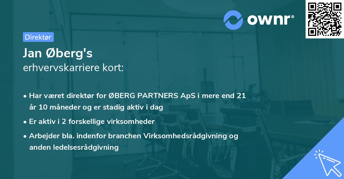 Jan Øberg's erhvervskarriere kort