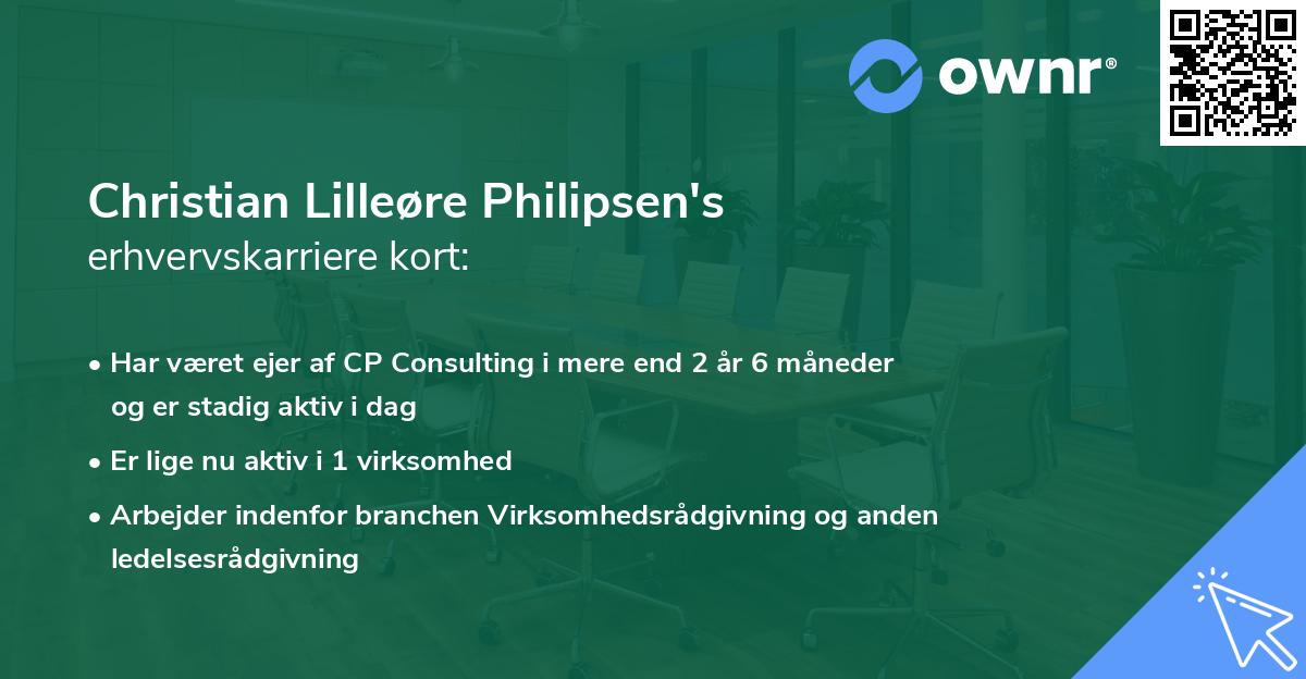 Christian Lilleøre Philipsen's erhvervskarriere kort