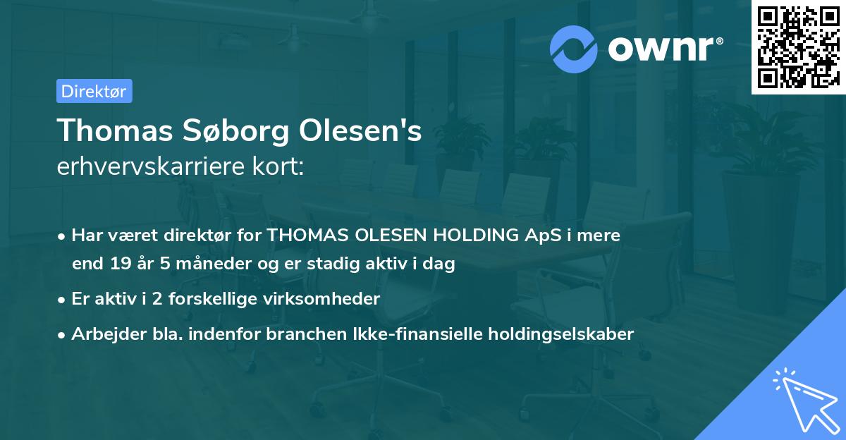 Thomas Søborg Olesen's erhvervskarriere kort