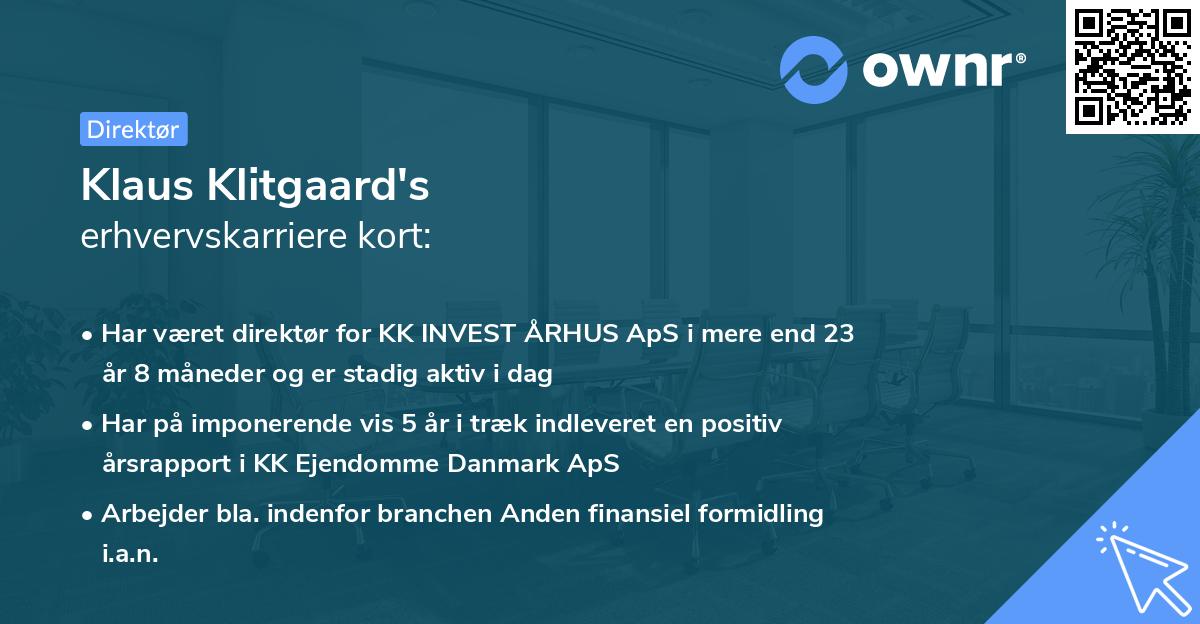 Klaus Klitgaard's erhvervskarriere kort