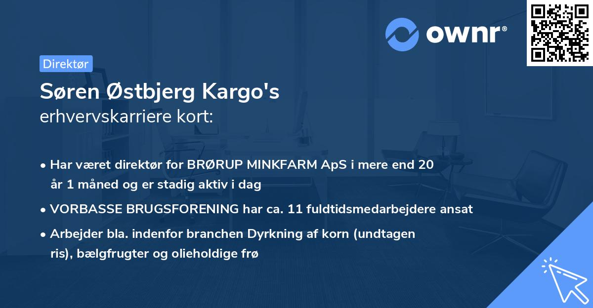 Søren Østbjerg Kargo's erhvervskarriere kort