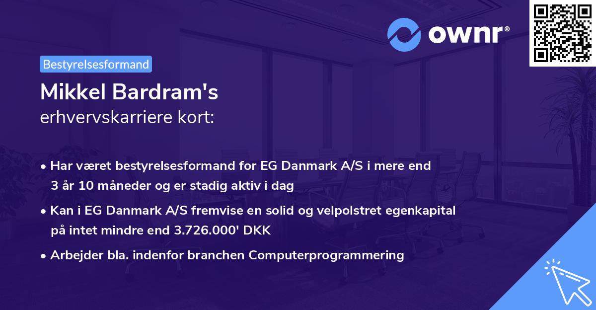 Mikkel Bardram's erhvervskarriere kort