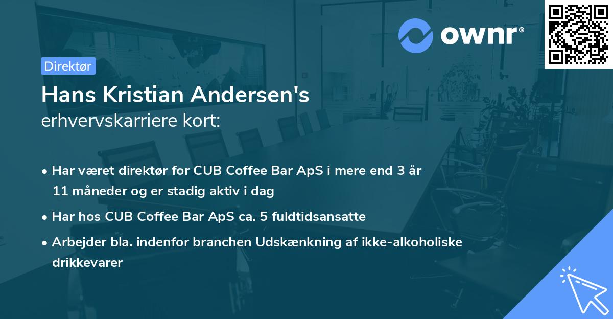 Hans Kristian Andersen's erhvervskarriere kort