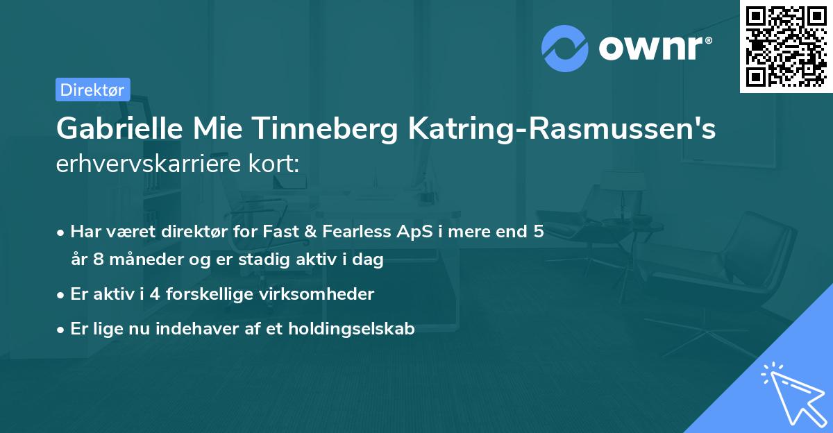 Gabrielle Mie Tinneberg Katring-Rasmussen's erhvervskarriere kort