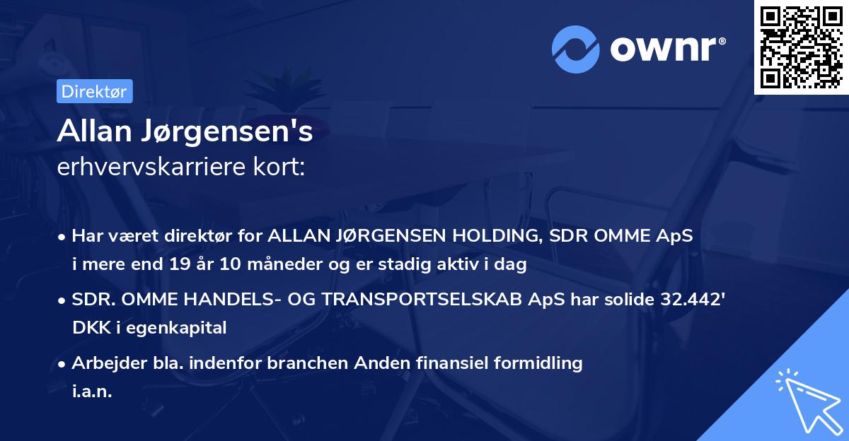 Allan Jørgensen's erhvervskarriere kort