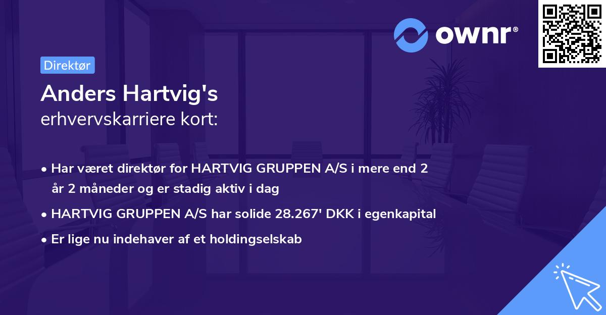 Anders Hartvig's erhvervskarriere kort