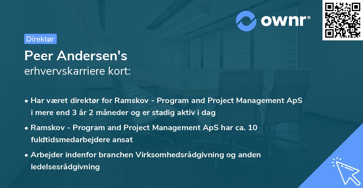 Peer Andersen's erhvervskarriere kort