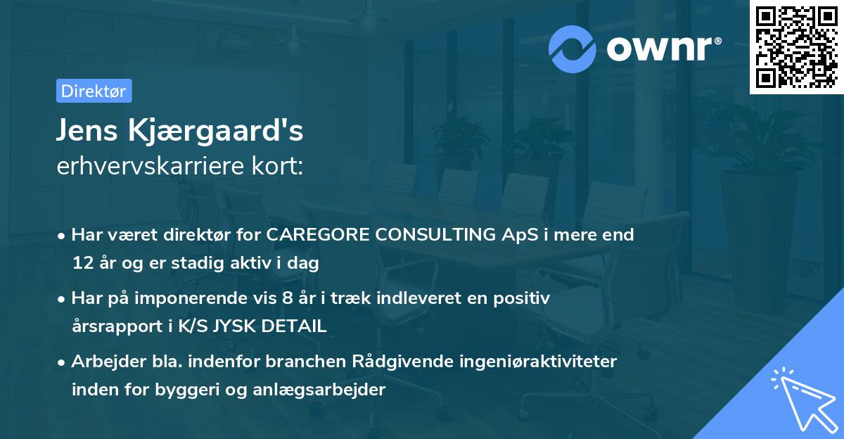 Jens Kjærgaard's erhvervskarriere kort