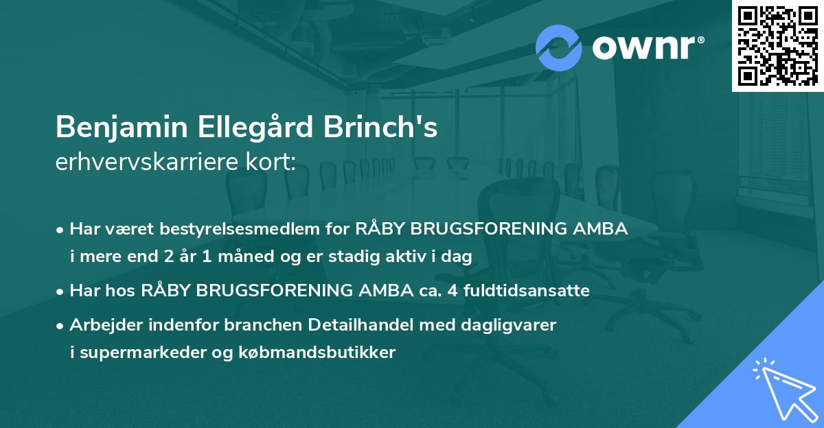 Benjamin Ellegård Brinch's erhvervskarriere kort