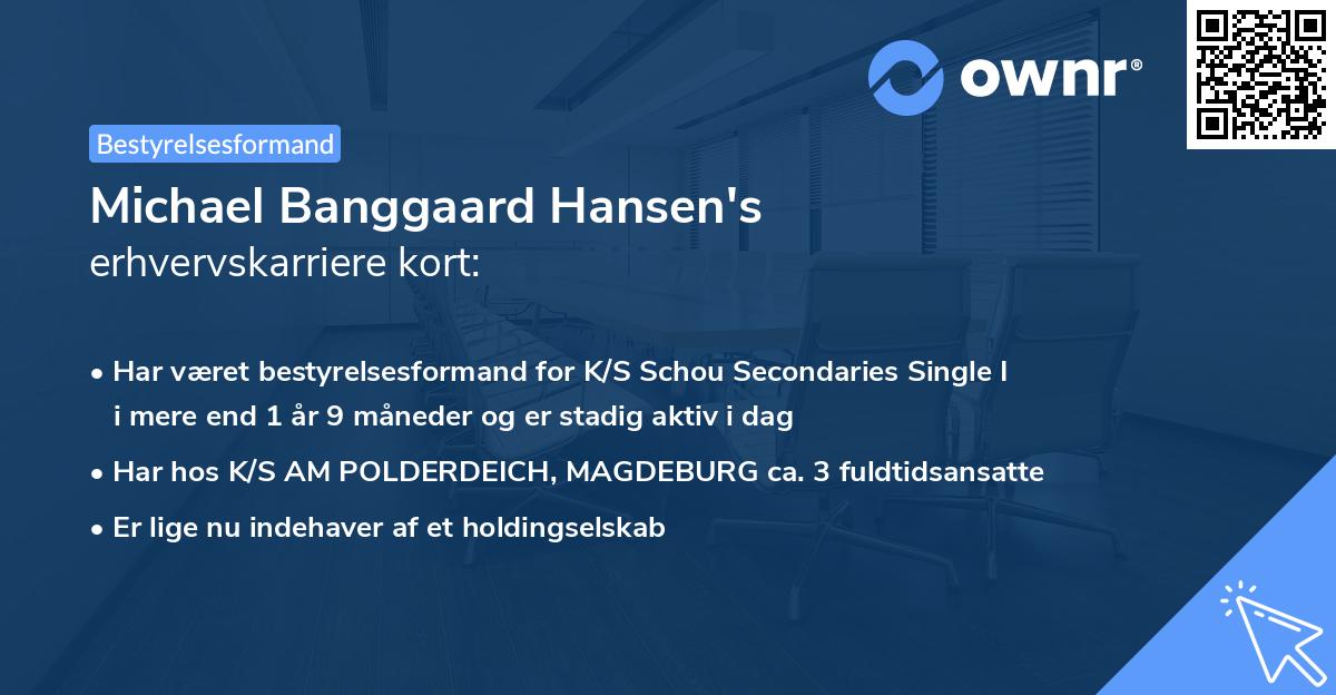 Michael Banggaard Hansen's erhvervskarriere kort