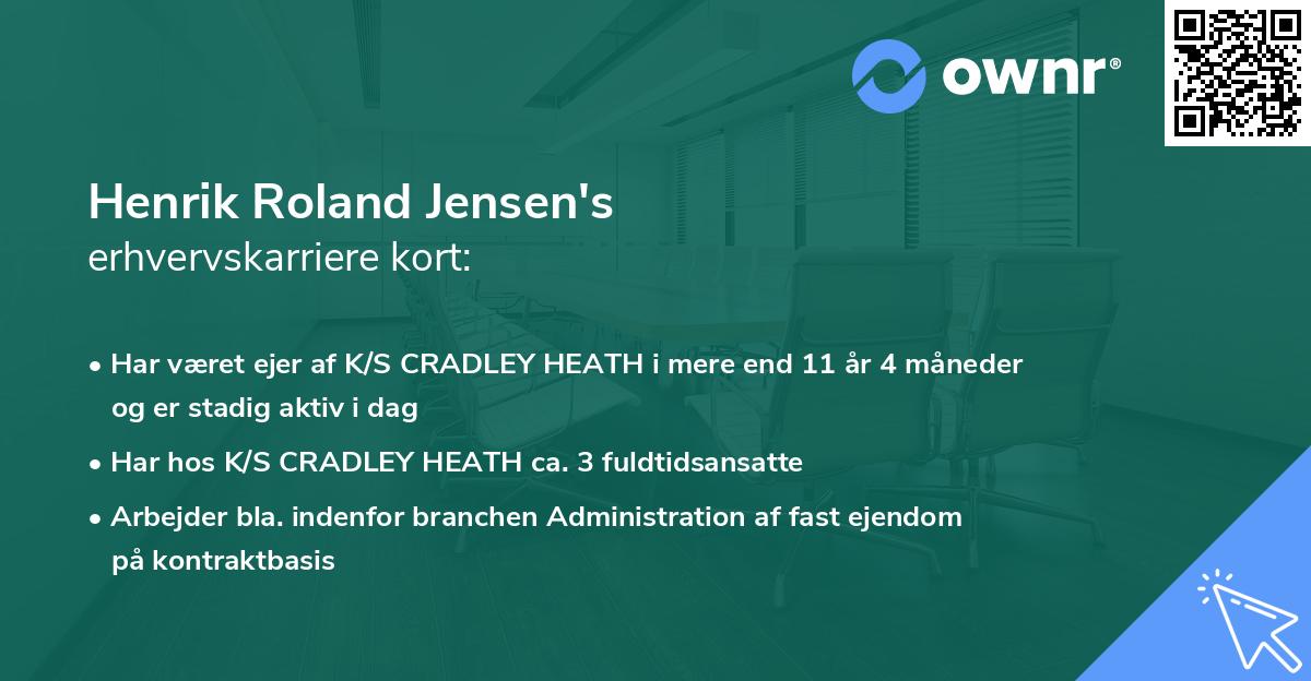 Henrik Roland Jensen's erhvervskarriere kort