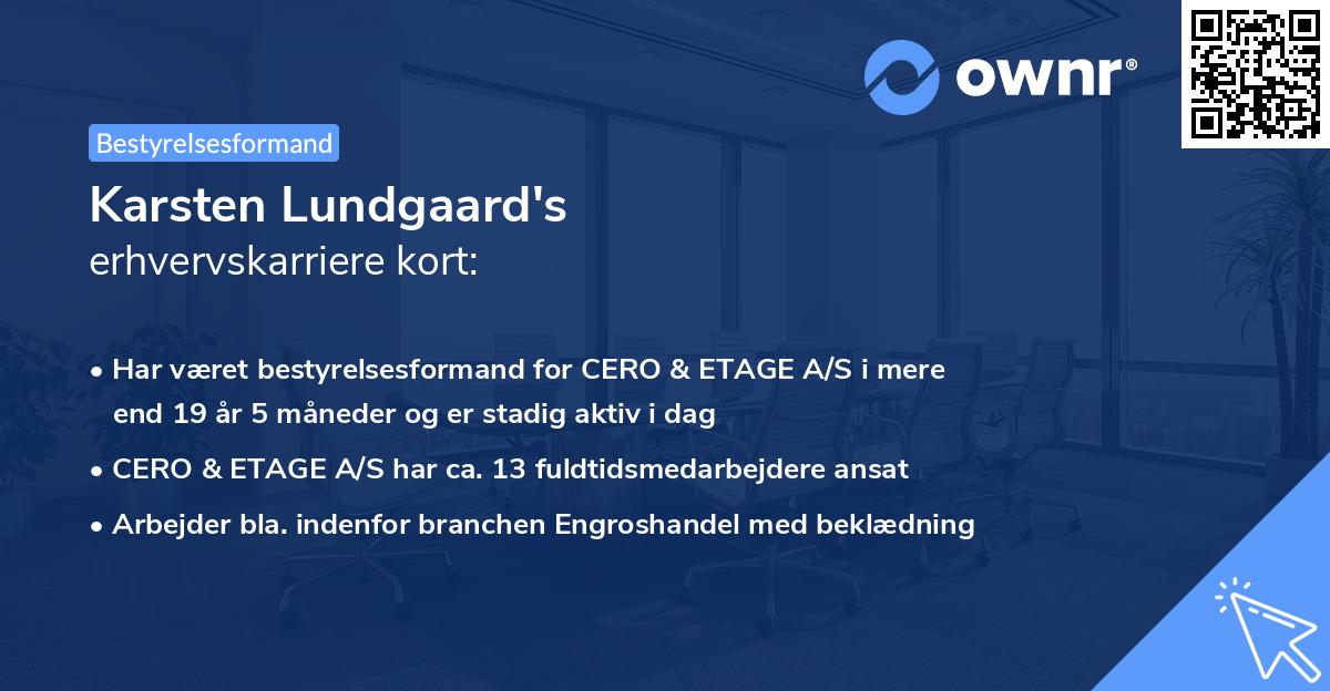 Karsten Lundgaard's erhvervskarriere kort
