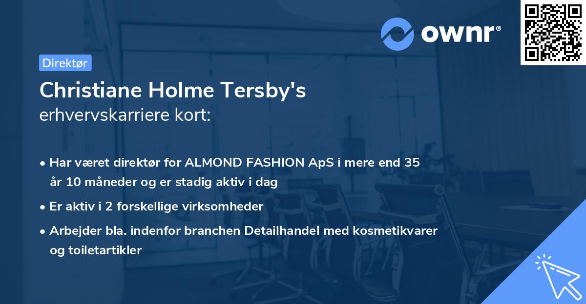 Christiane Holme Tersby's erhvervskarriere kort