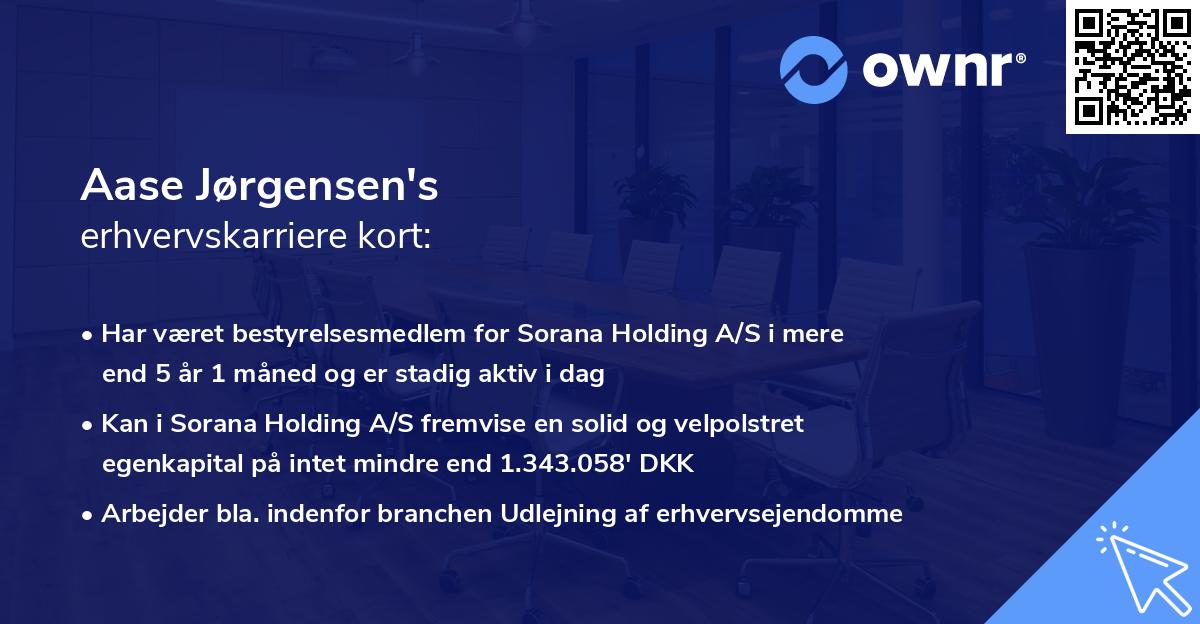 Aase Jørgensen's erhvervskarriere kort