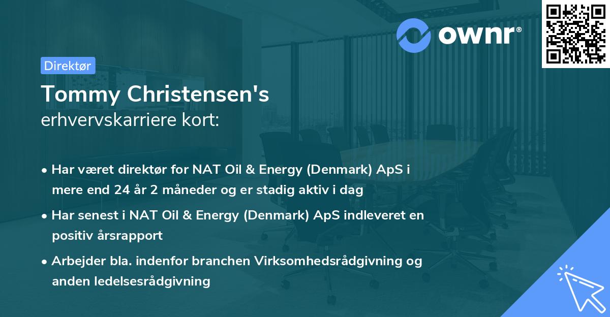 Tommy Christensen's erhvervskarriere kort