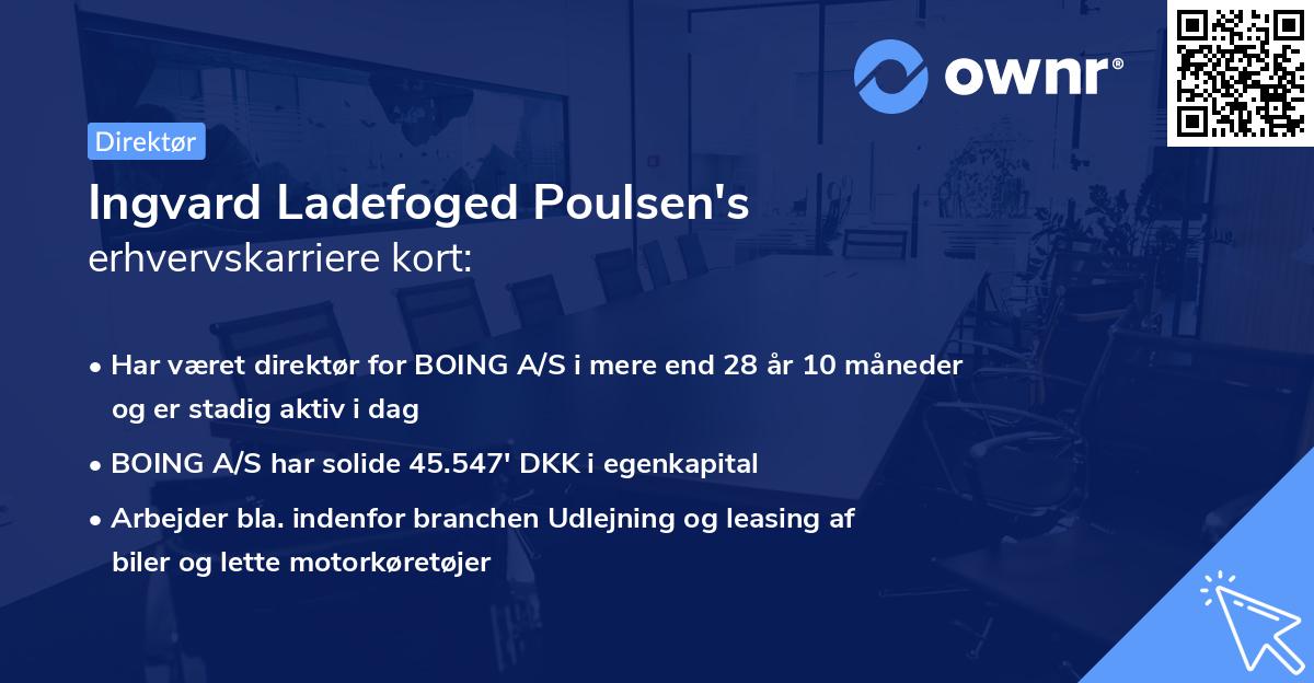Ingvard Ladefoged Poulsen's erhvervskarriere kort
