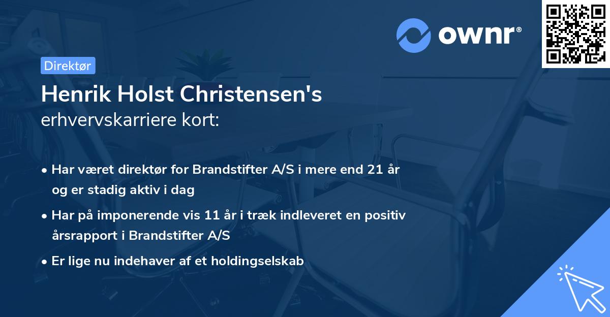 Henrik Holst Christensen's erhvervskarriere kort