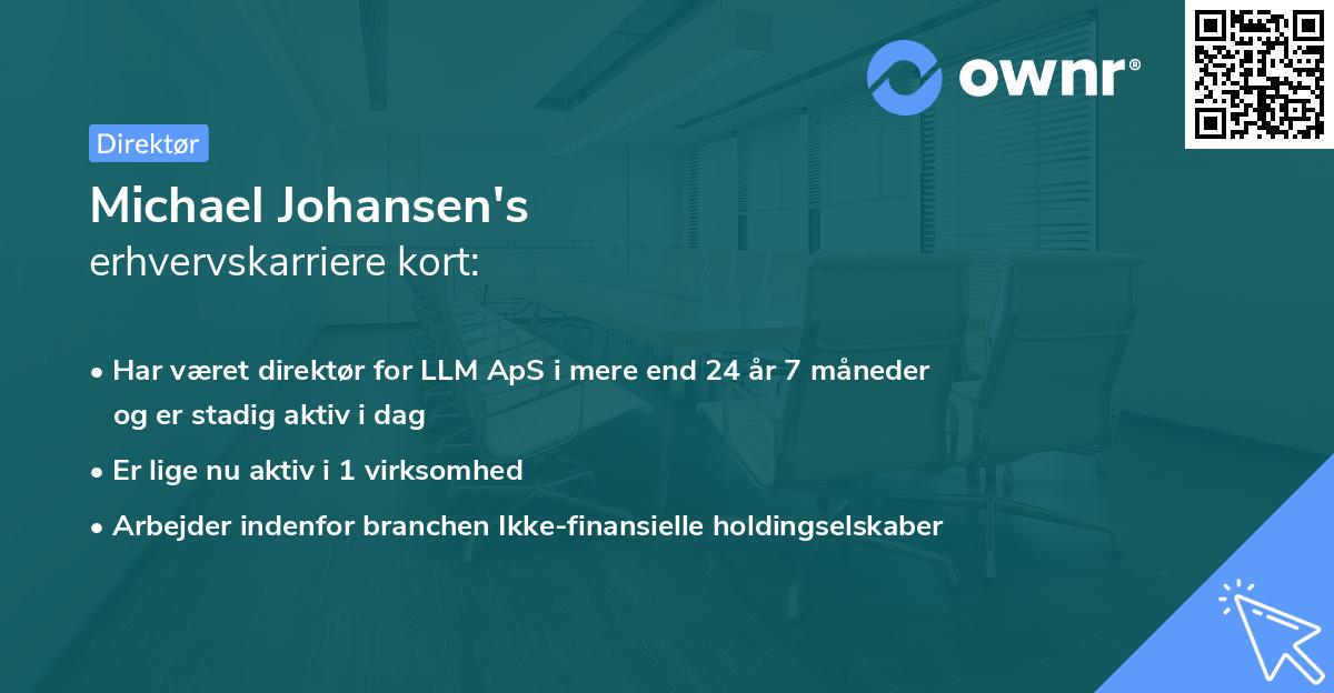 Michael Johansen's erhvervskarriere kort