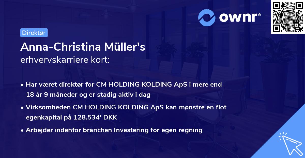 Anna-Christina Müller's erhvervskarriere kort