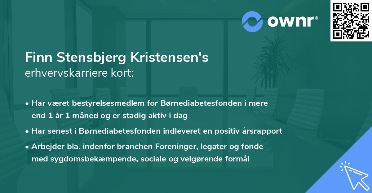 Finn Stensbjerg Kristensen's erhvervskarriere kort