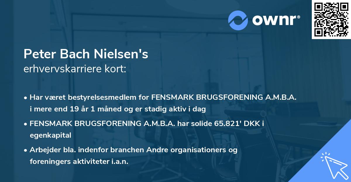 Peter Bach Nielsen's erhvervskarriere kort