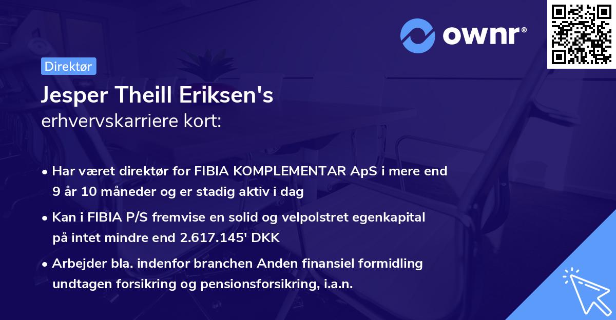 Jesper Theill Eriksen's erhvervskarriere kort