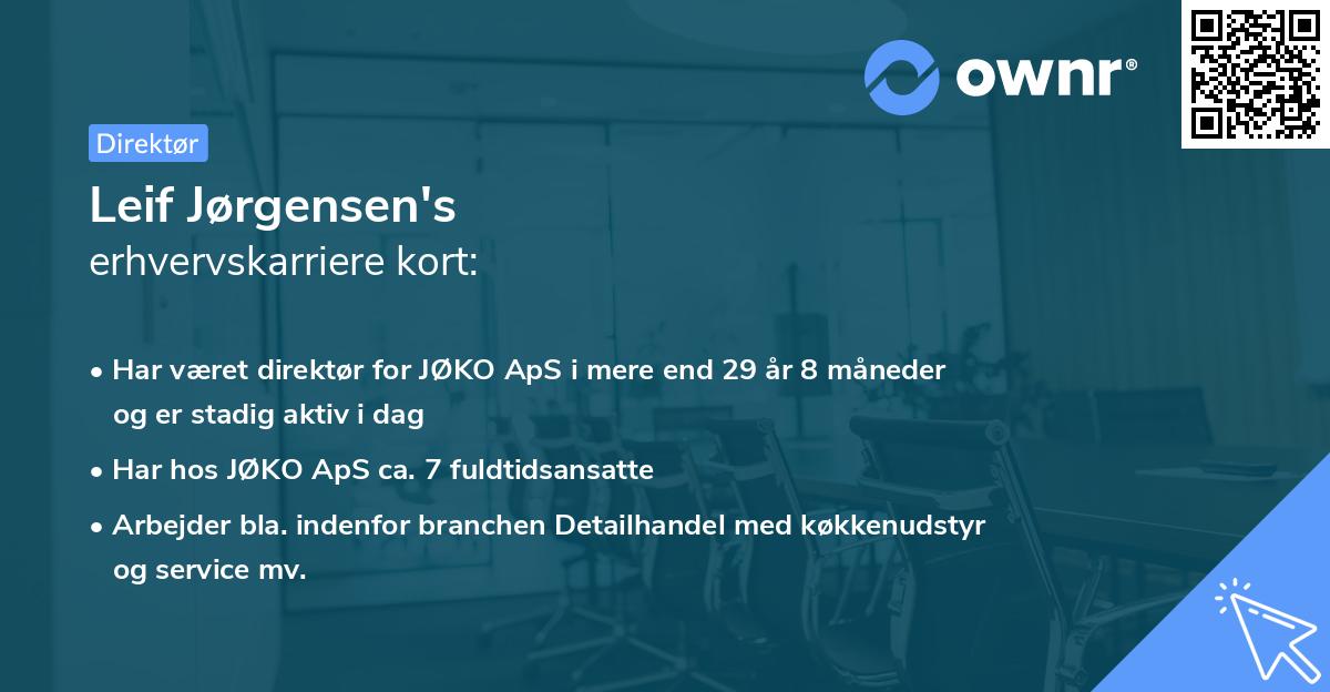 Leif Jørgensen's erhvervskarriere kort
