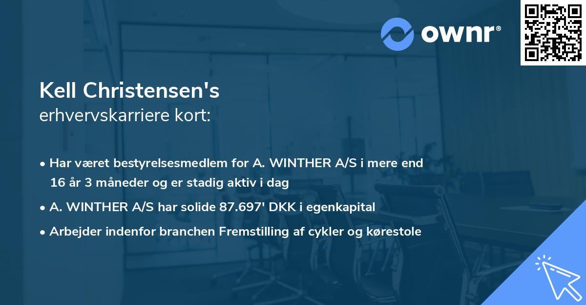Kell Christensen's erhvervskarriere kort