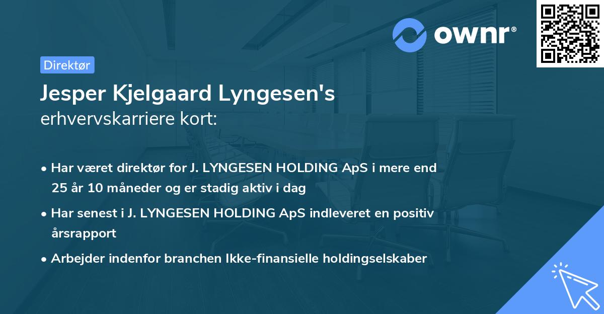 Jesper Kjelgaard Lyngesen's erhvervskarriere kort