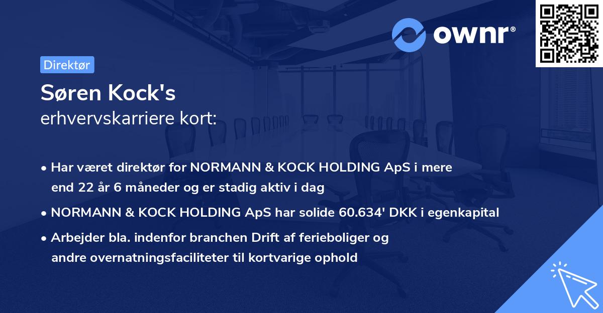 Søren Kock's erhvervskarriere kort