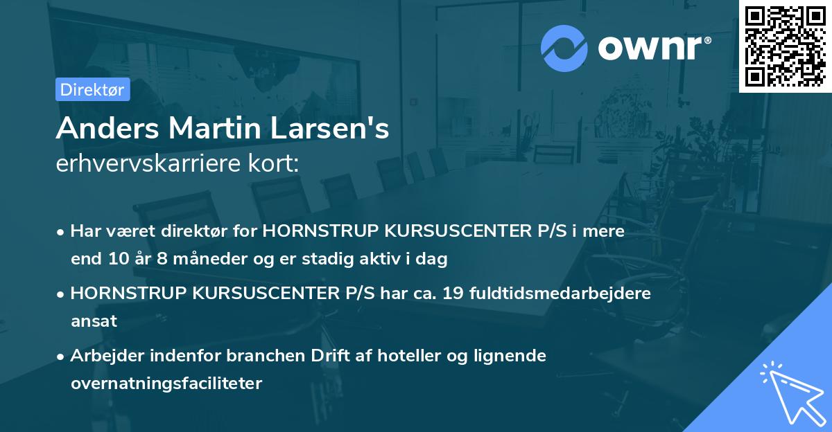 Anders Martin Larsen's erhvervskarriere kort