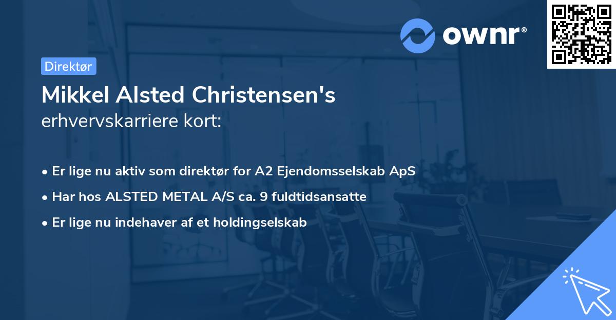 Mikkel Alsted Christensen's erhvervskarriere kort