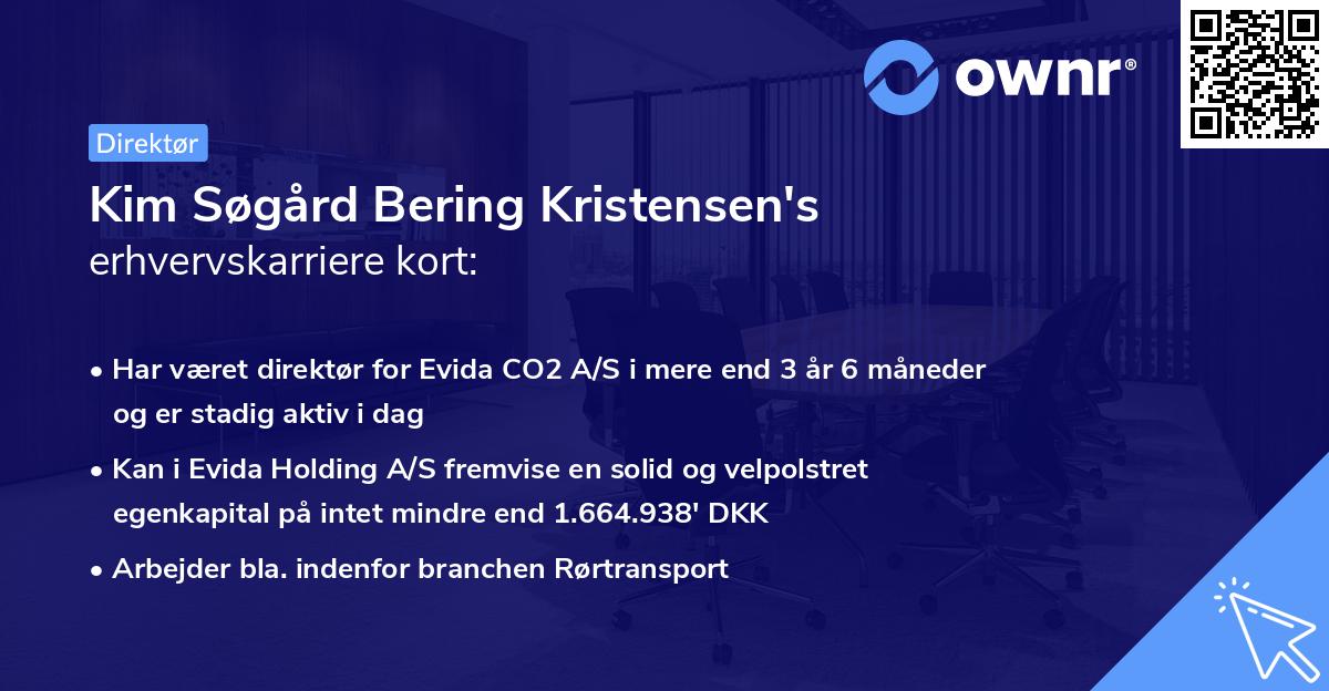 Kim Søgård Bering Kristensen's erhvervskarriere kort