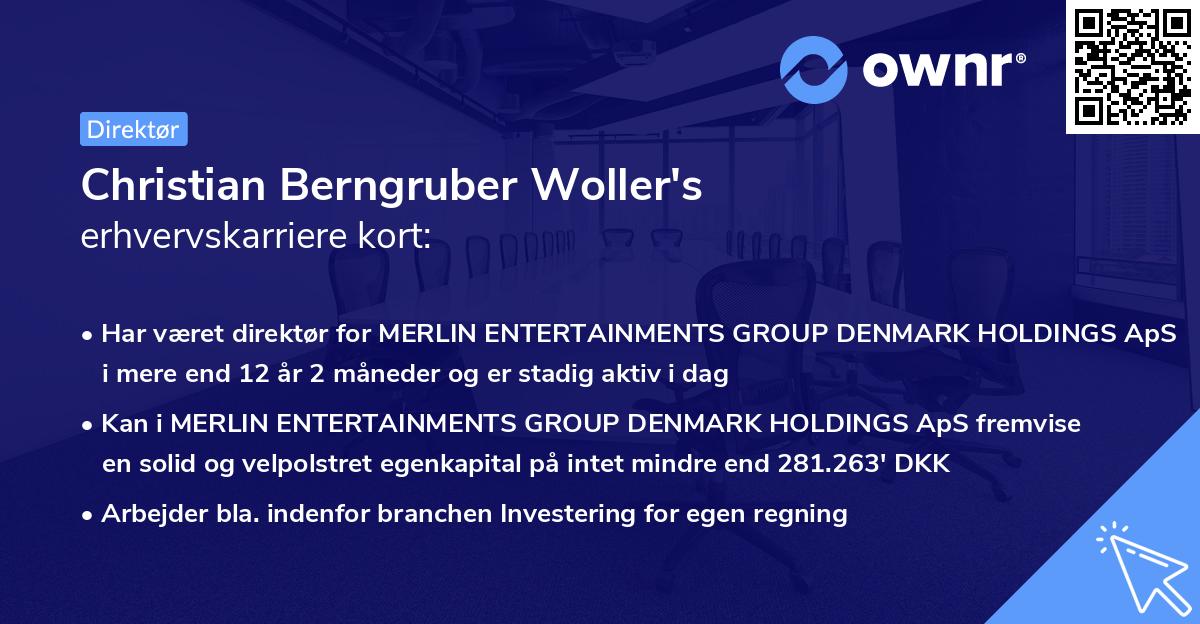 Christian Berngruber Woller's erhvervskarriere kort