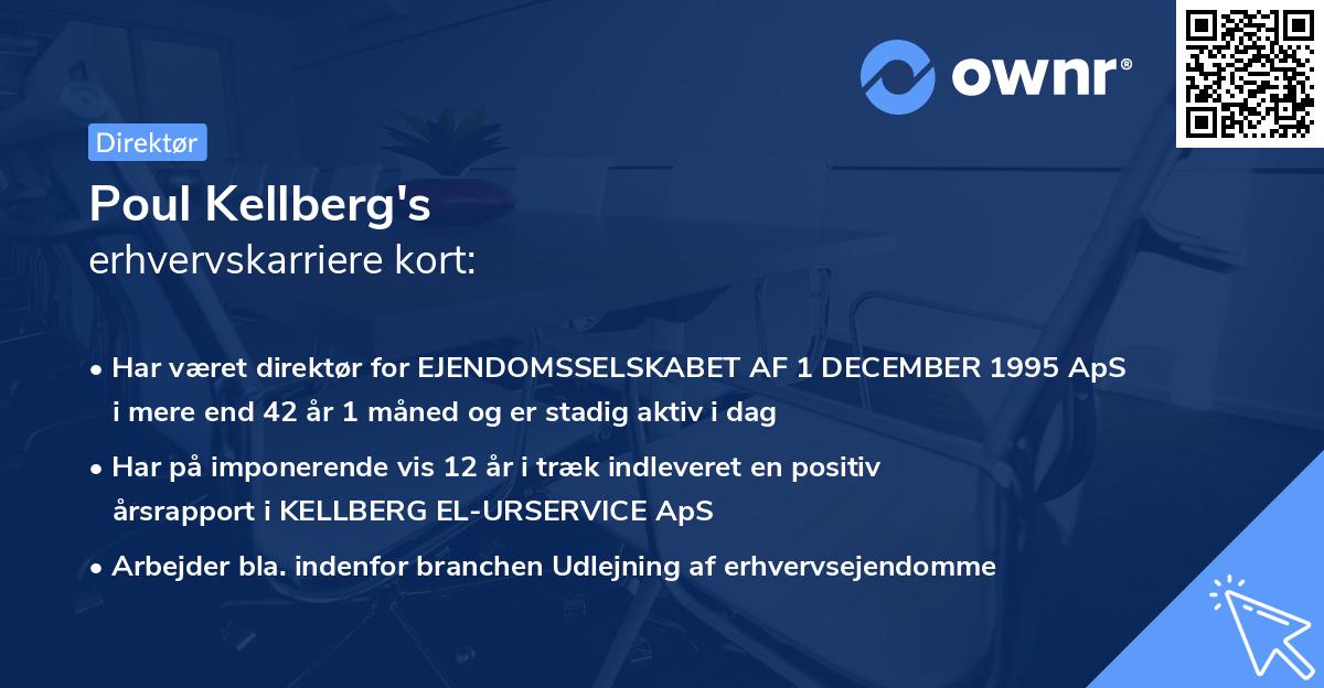 Poul Kellberg's erhvervskarriere kort