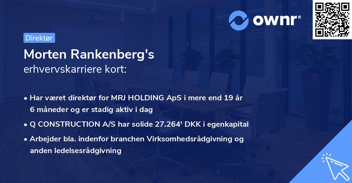 Morten Rankenberg's erhvervskarriere kort