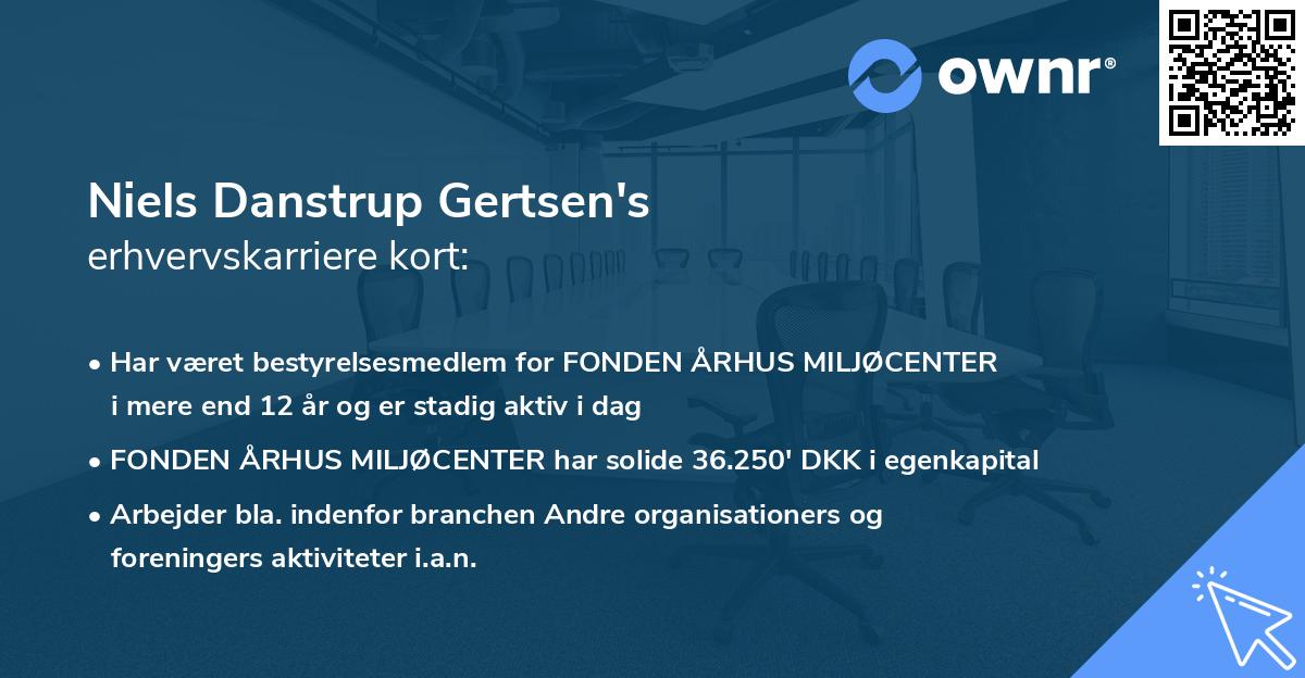 Niels Danstrup Gertsen's erhvervskarriere kort